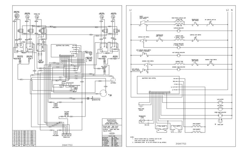 Frigidaire FEFL79ECB Wiring diagram