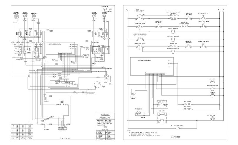 Frigidaire FEFL77ASF Wiring diagram