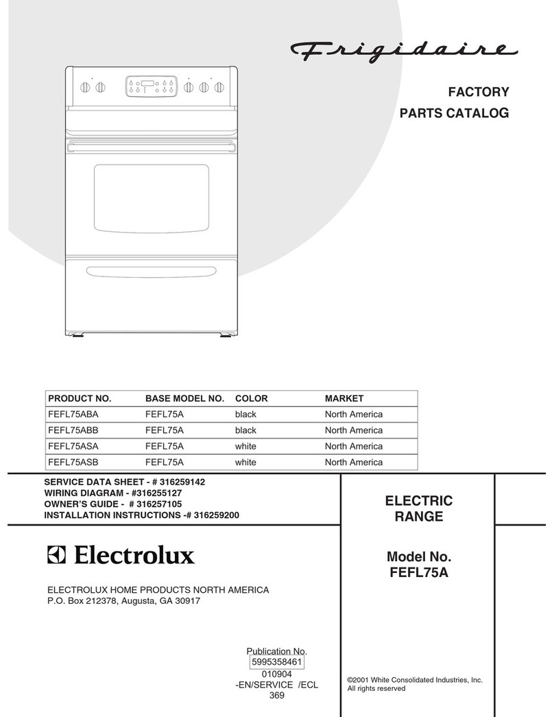 Frigidaire FEFL75A User manual Frigidaire FEFL75A User manual