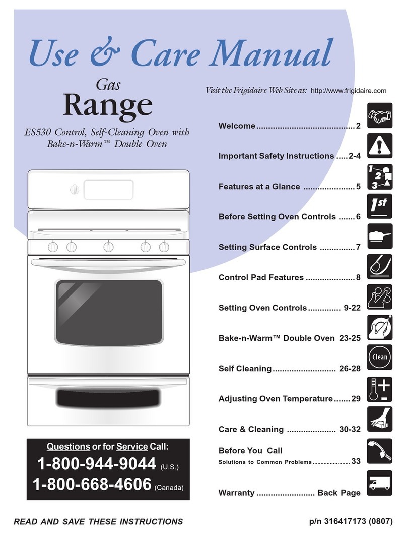 Frigidaire PLGFMZ98G User manual