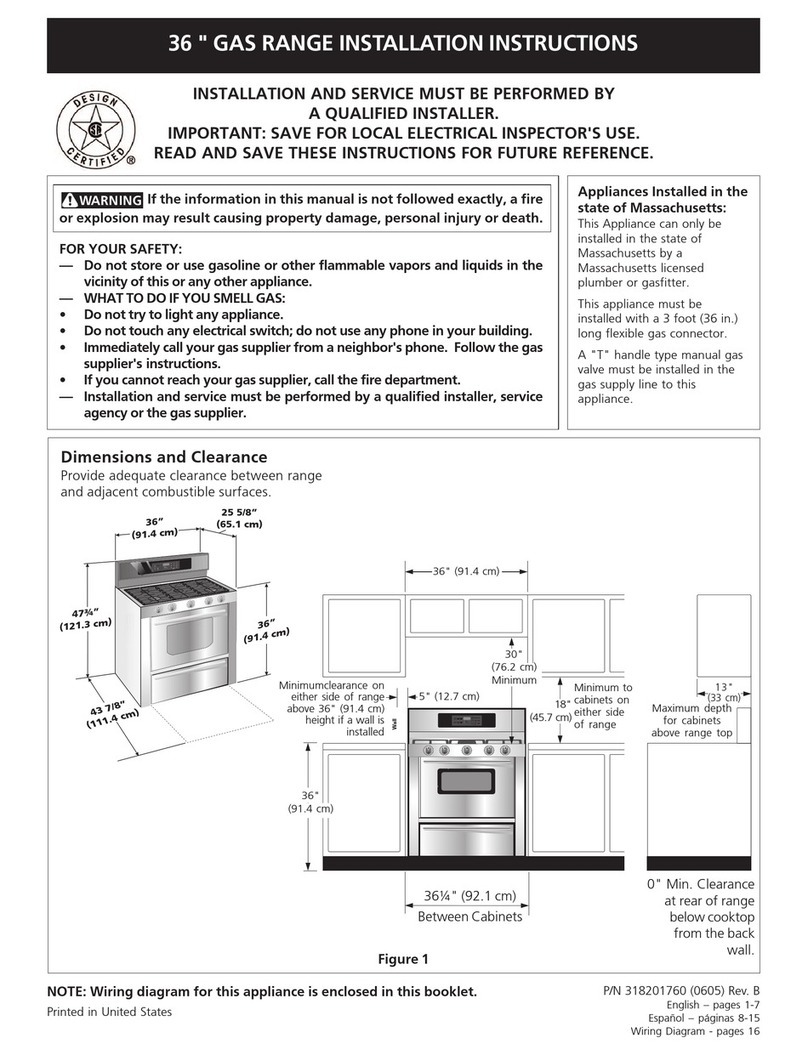 Frigidaire PLGF659ECA User manual