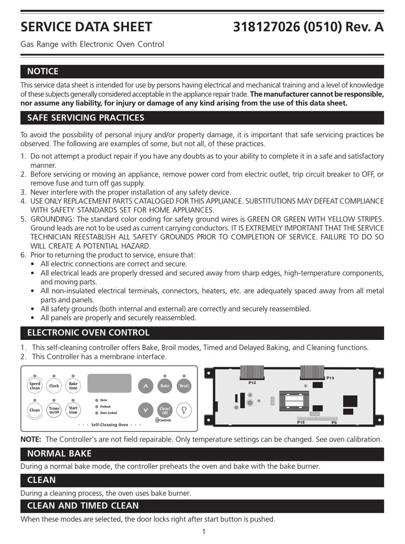 Frigidaire PLGF659ECA User guide Frigidaire PLGF659ECA User guide