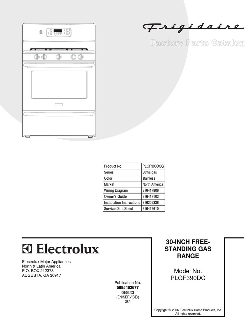 Frigidaire PLGF390DC Factory parts catalog