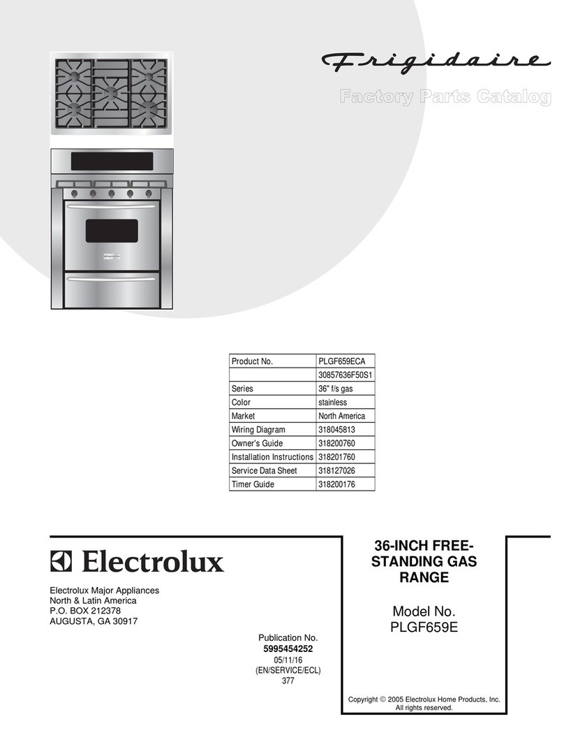 Frigidaire PLGF659E User manual