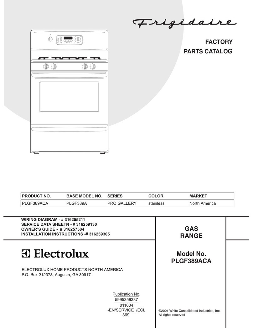 Frigidaire PLGF389ACA User manual