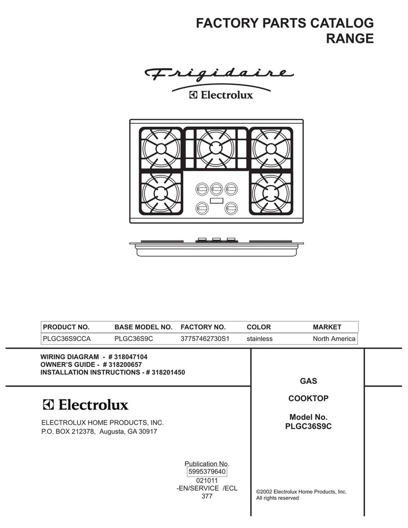 Frigidaire PLGC36S9C User manual