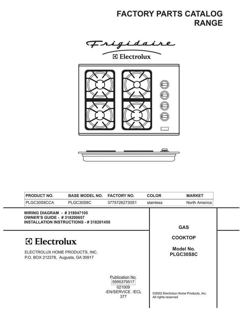 Frigidaire PLGC30S8C User manual
