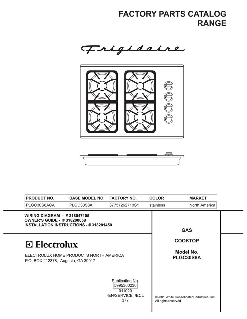 Frigidaire PLGC30S8A User manual Frigidaire PLGC30S8A User manual