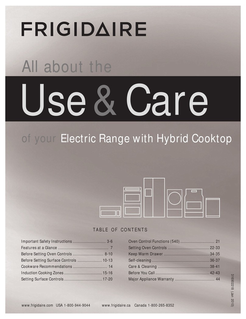 Frigidaire FPCF3091LF User & care guide