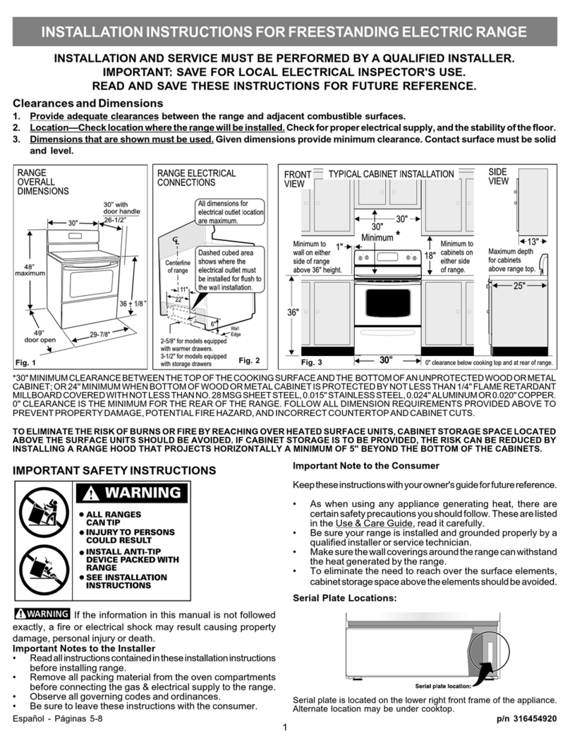 Frigidaire FPCF3091LF install guide