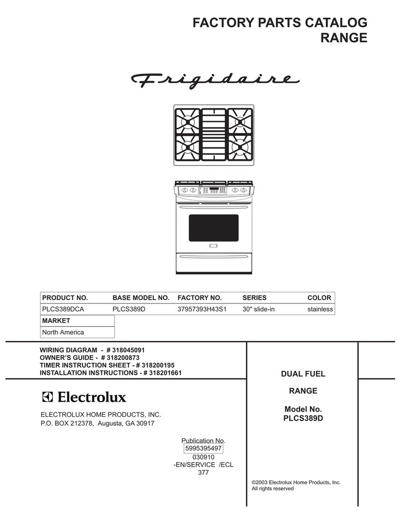 Frigidaire PLCS389D User manual