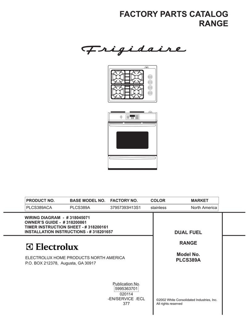 Frigidaire PLCS389A User manual