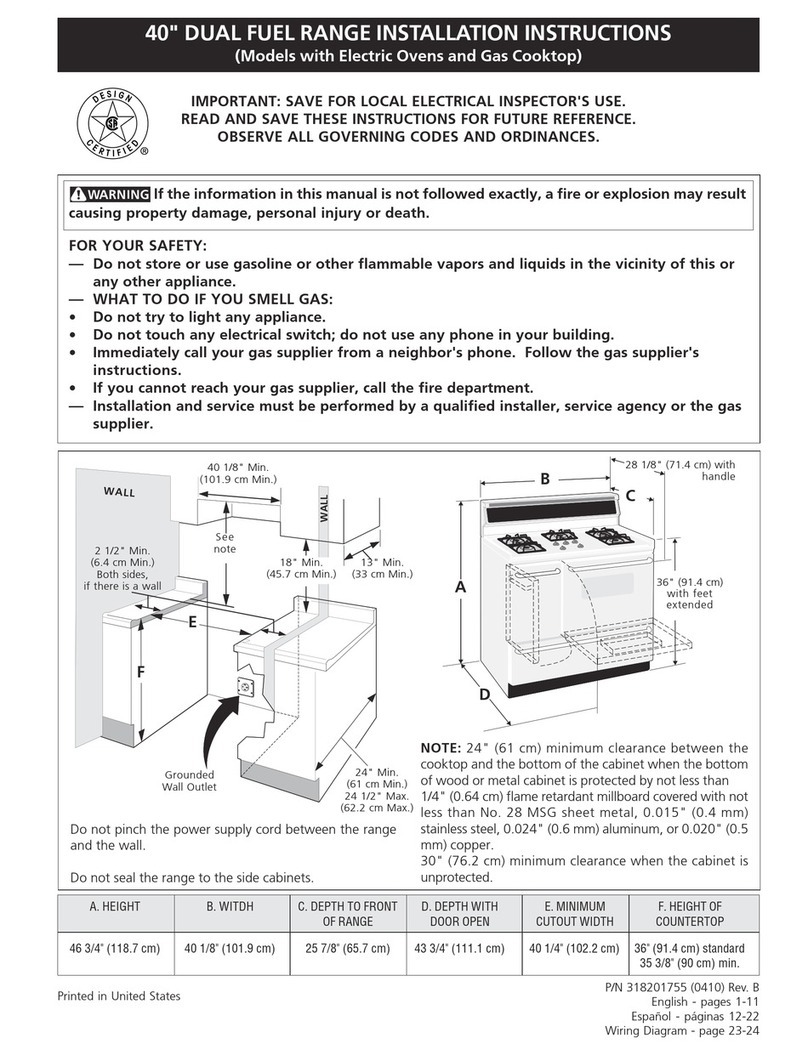 Frigidaire PLCF489CCF User manual Frigidaire PLCF489CCF User manual