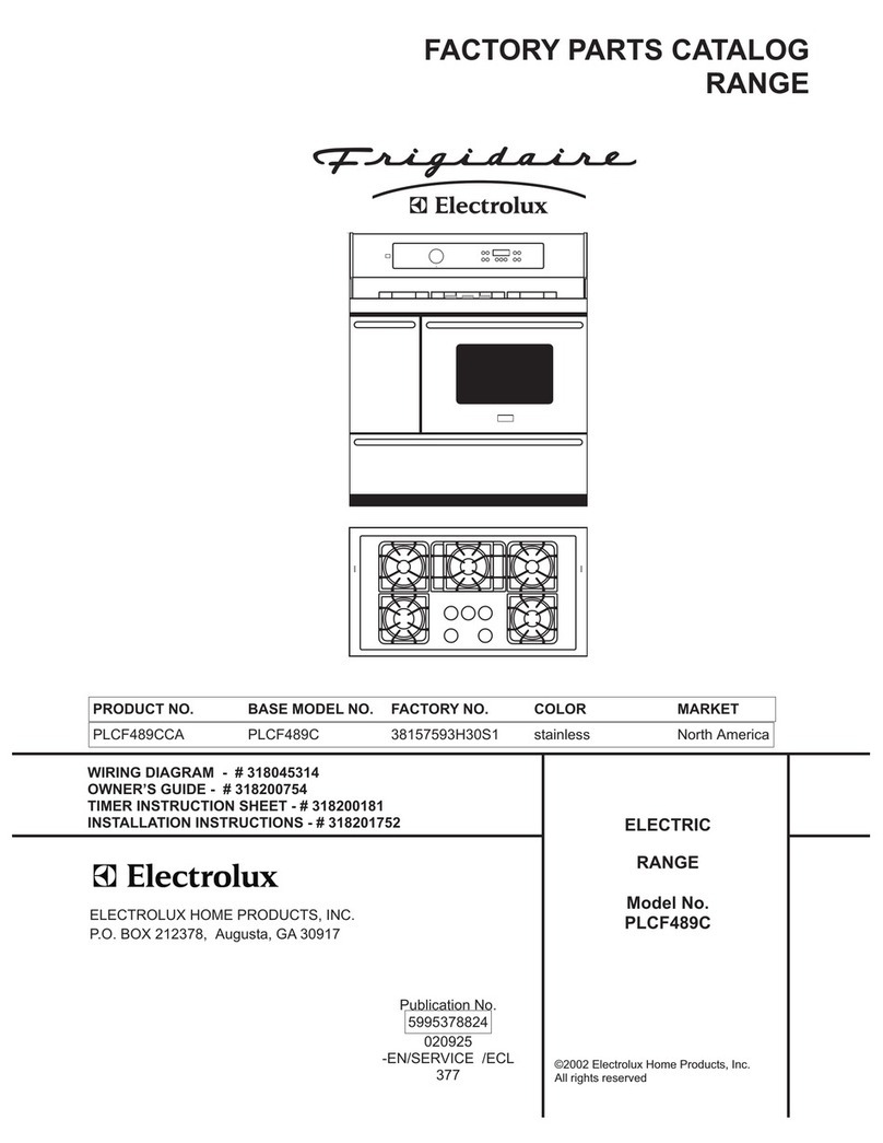 Frigidaire PLCF489C Factory parts catalog Frigidaire PLCF489C Factory parts catalog