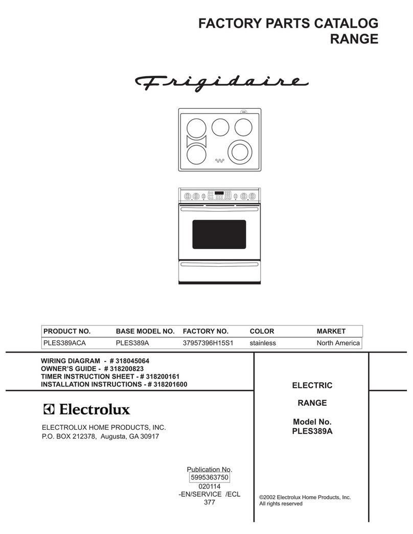 Frigidaire PLES389A Factory parts catalog
