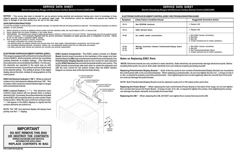 Frigidaire PLEFZ398ECD User guide Frigidaire PLEFZ398ECD User guide