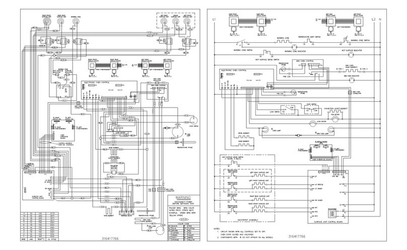 Frigidaire PLEFMZ99EC Circuit diagrams
