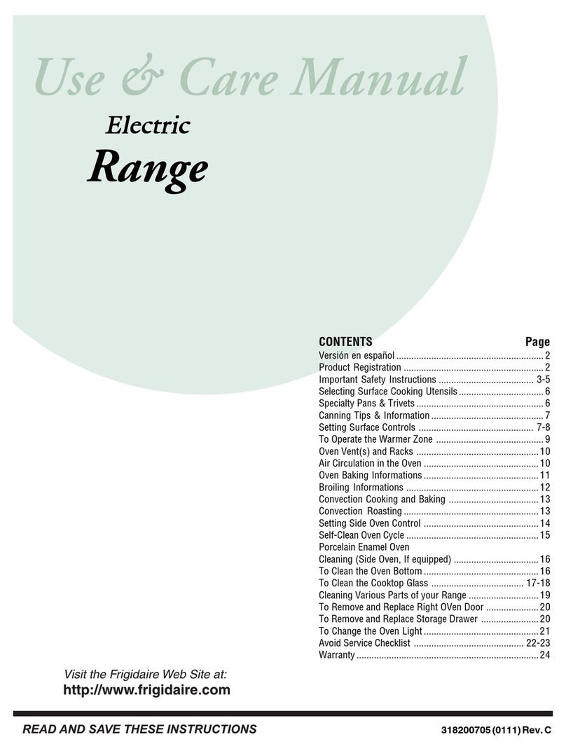 Frigidaire PLEF489ACD User manual