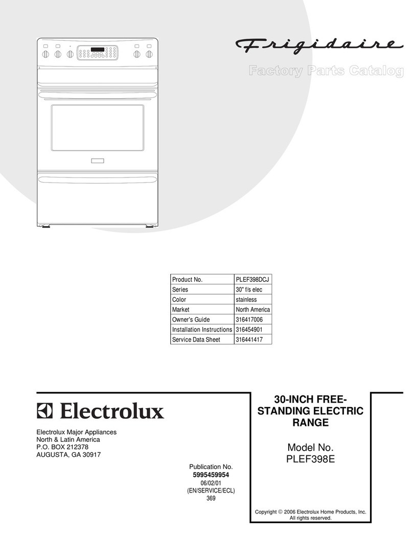 Frigidaire PLEF398E Factory parts catalog