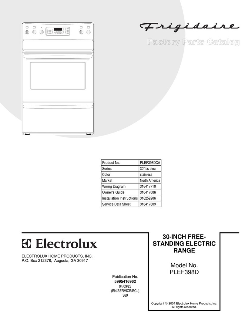 Frigidaire PLEF398D Factory parts catalog
