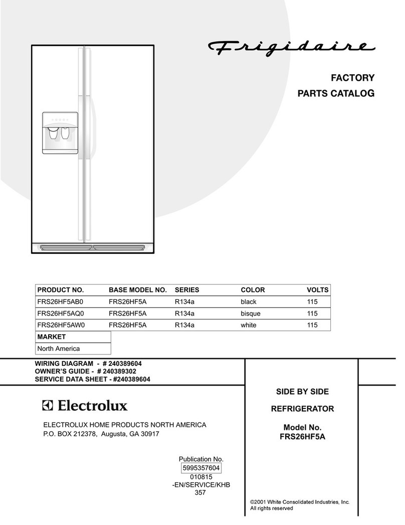 Frigidaire FRS26HF5A Factory parts catalog