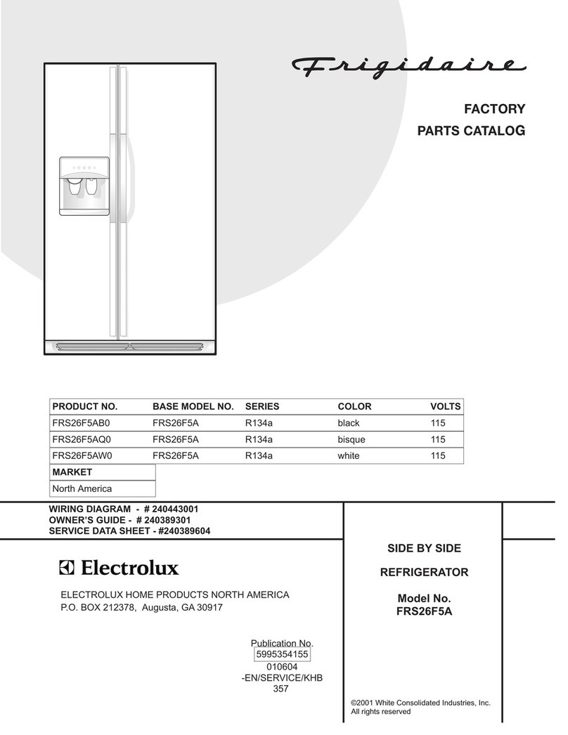 Frigidaire FRS26F5A Factory parts catalog