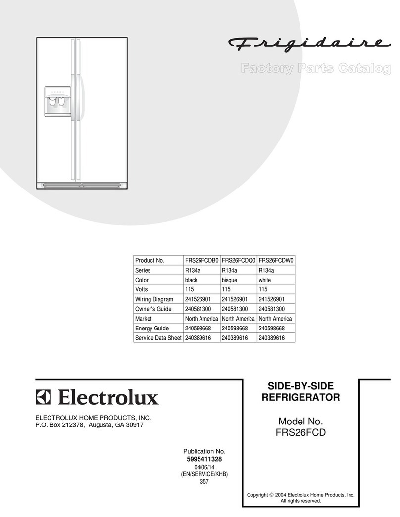 Frigidaire FRS26FCD Factory parts catalog