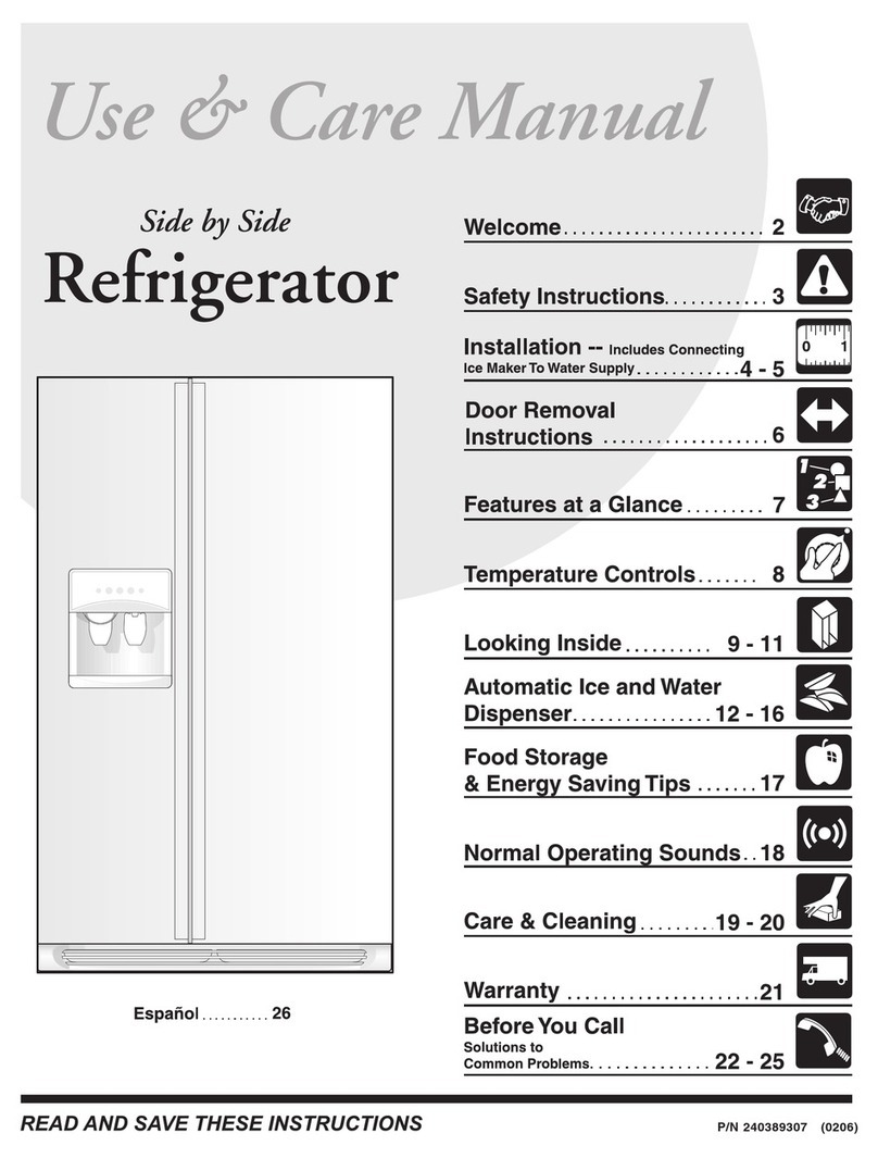 Frigidaire FRS26W2BSB2 User manual