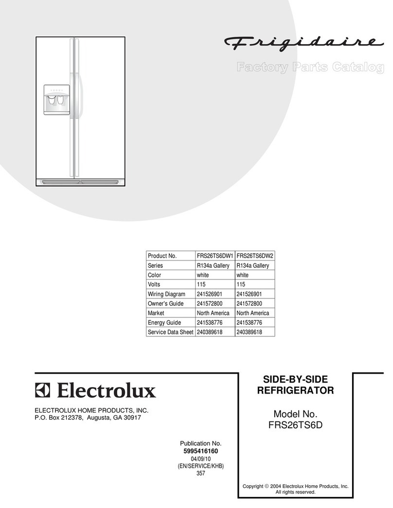 Frigidaire FRS26TS6D Factory parts catalog