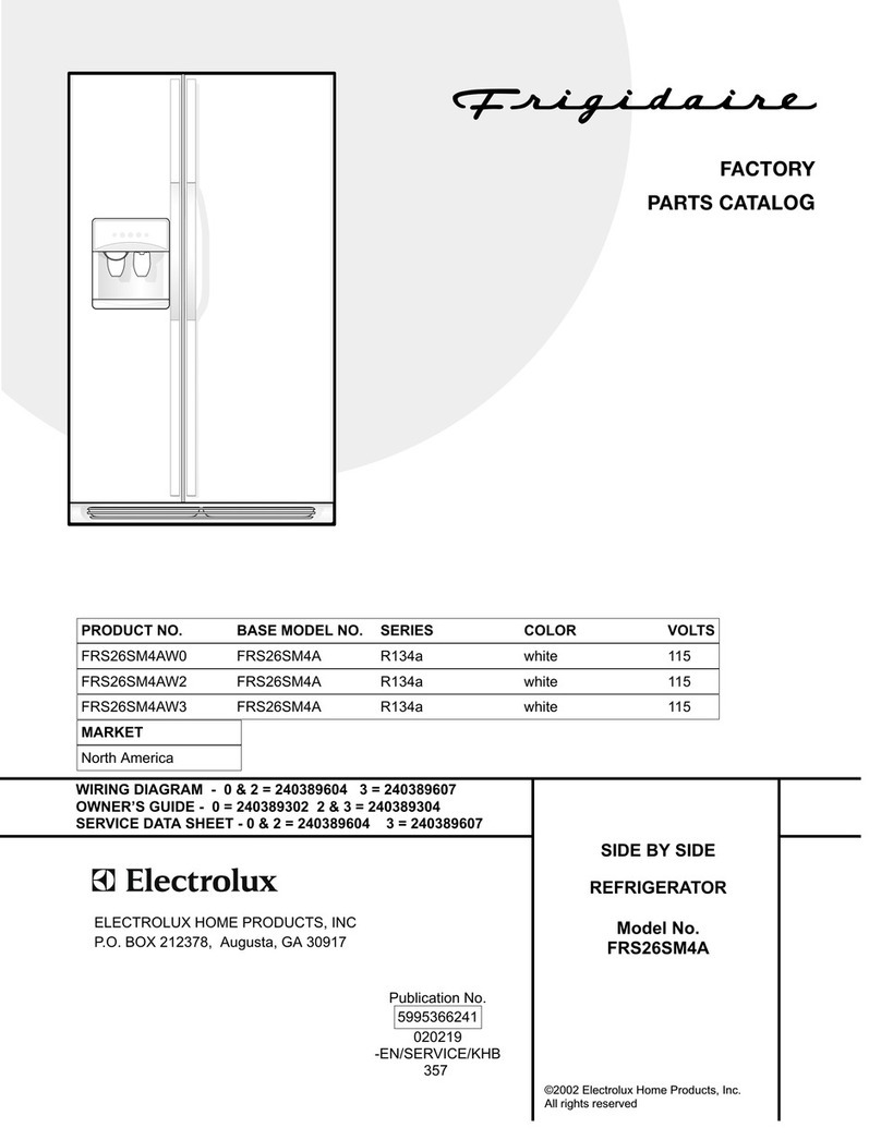 Frigidaire FRS26SM4A Factory parts catalog