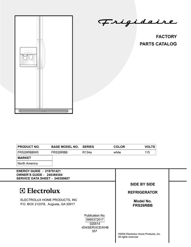 Frigidaire FRS26RBB Factory parts catalog