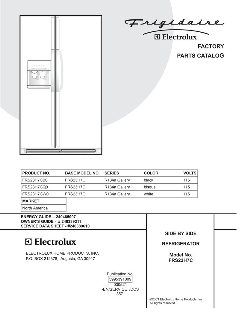 Frigidaire FRS23H7C Factory parts catalog