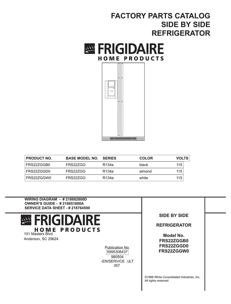 Frigidaire FRS22ZGG Factory parts catalog