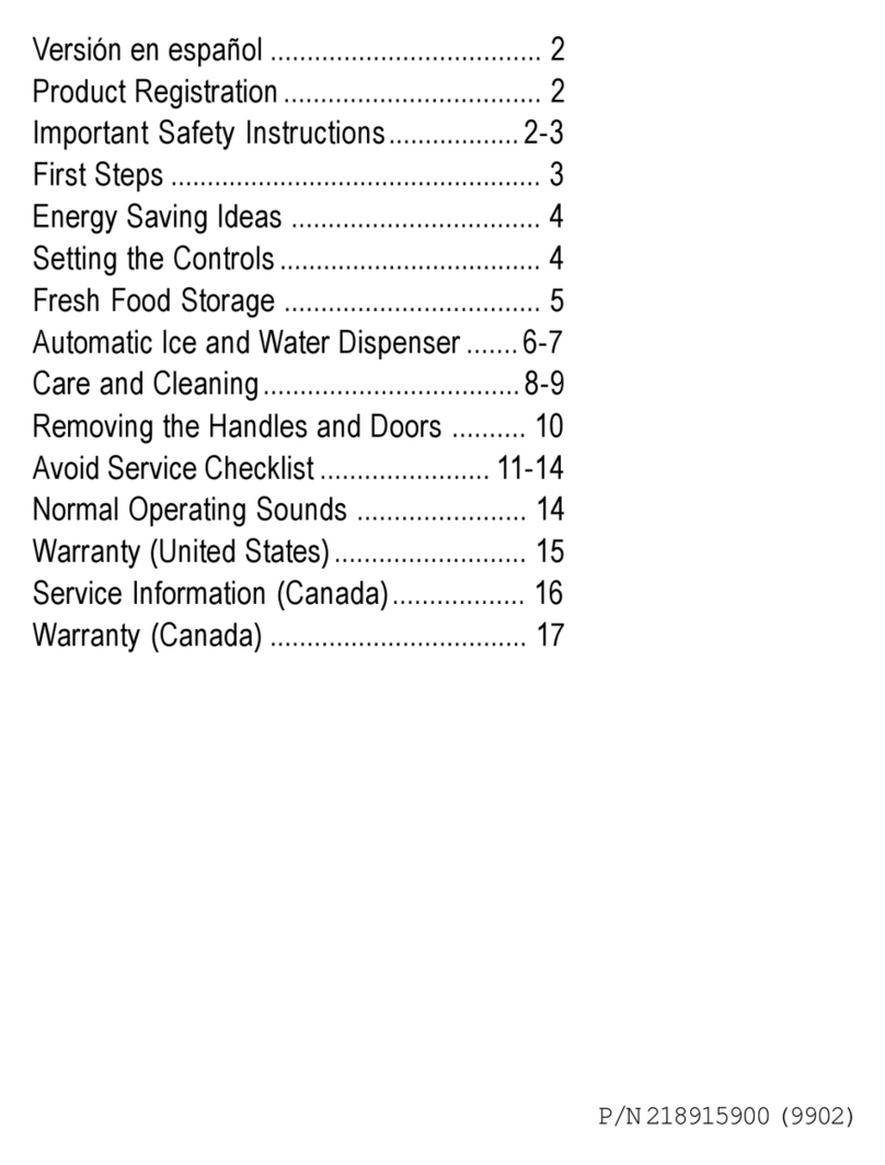 Frigidaire FRS20WRH user guide