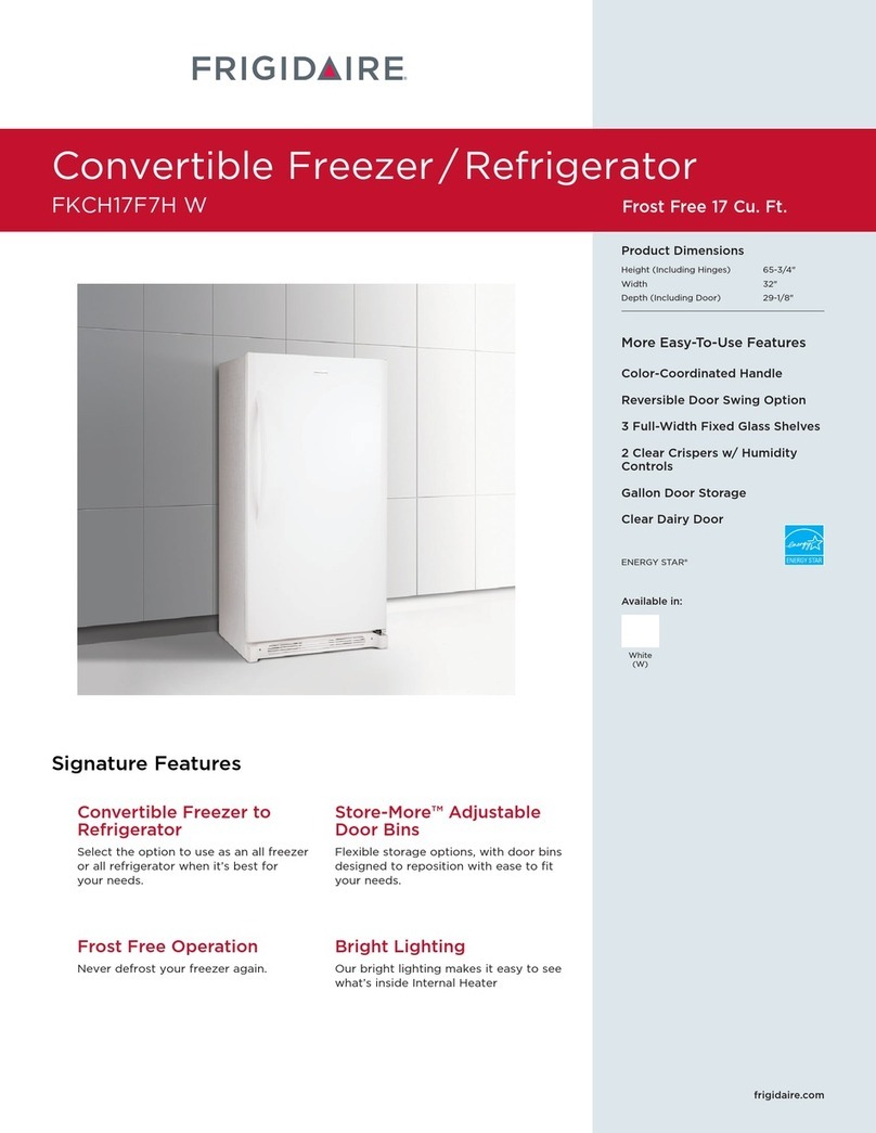 Frigidaire FKCH17F7H W User manual