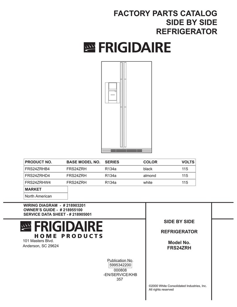 Frigidaire FRS24ZRH Factory parts catalog