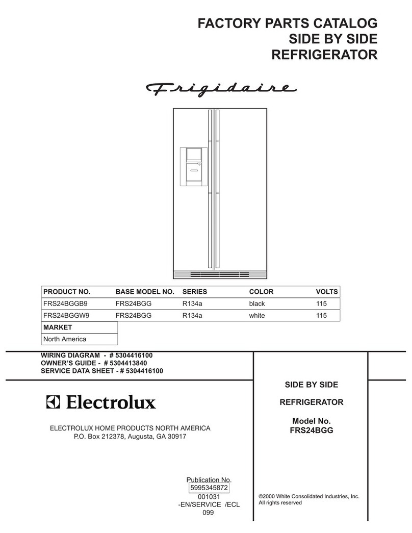 Frigidaire FRS24BGG Factory parts catalog
