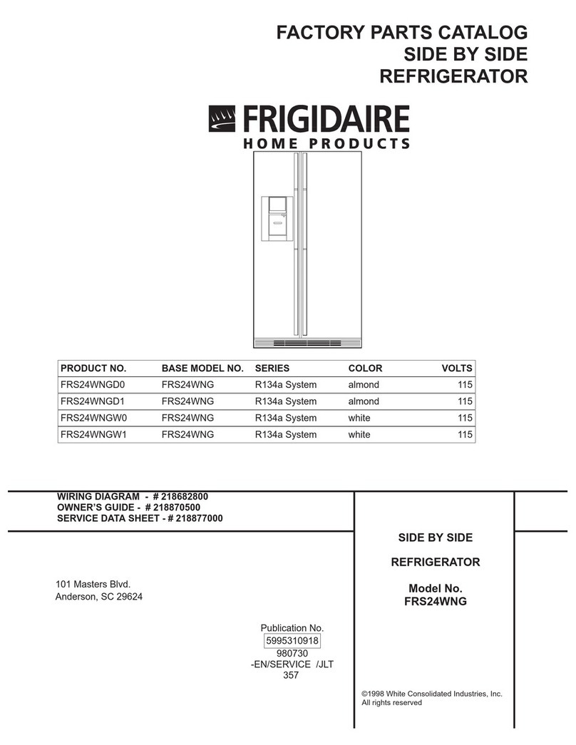 Frigidaire FRS24WNG Factory parts catalog