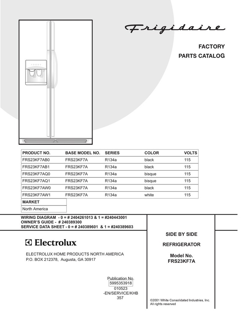 Frigidaire FRS23KF7A Factory parts catalog