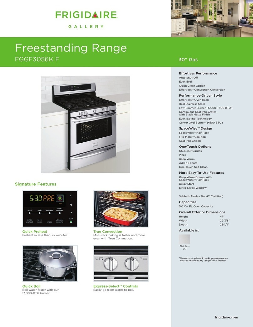 Frigidaire Gallery FGGF3056KF User manual Frigidaire Gallery FGGF3056KF User manual