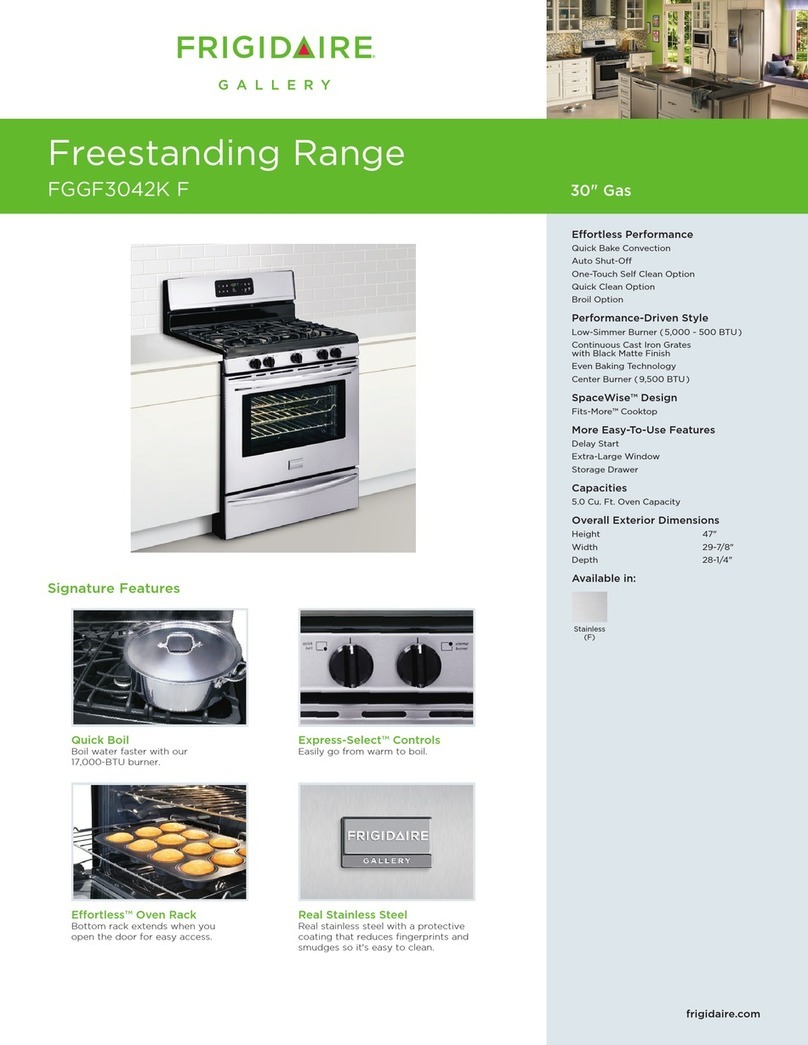 Frigidaire Gallery FGGF3042KF User manual