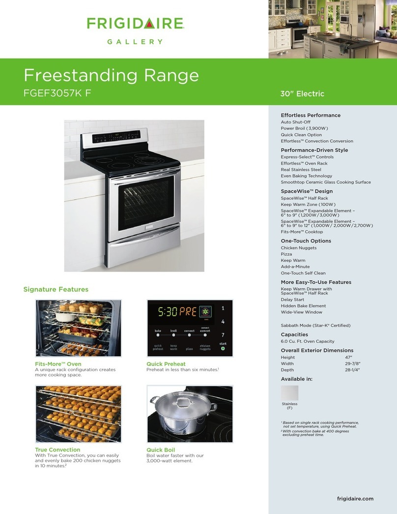 Frigidaire Gallery FGEF3057KF Specifications