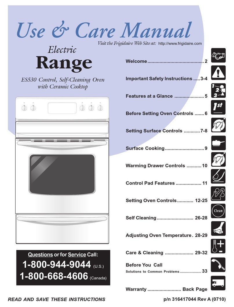 Frigidaire Gallery GLEF389H Use & care manual Frigidaire Gallery GLEF389H Use & care manual