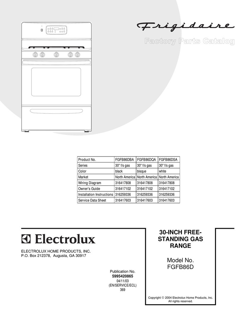 Frigidaire FGFB86D User manual