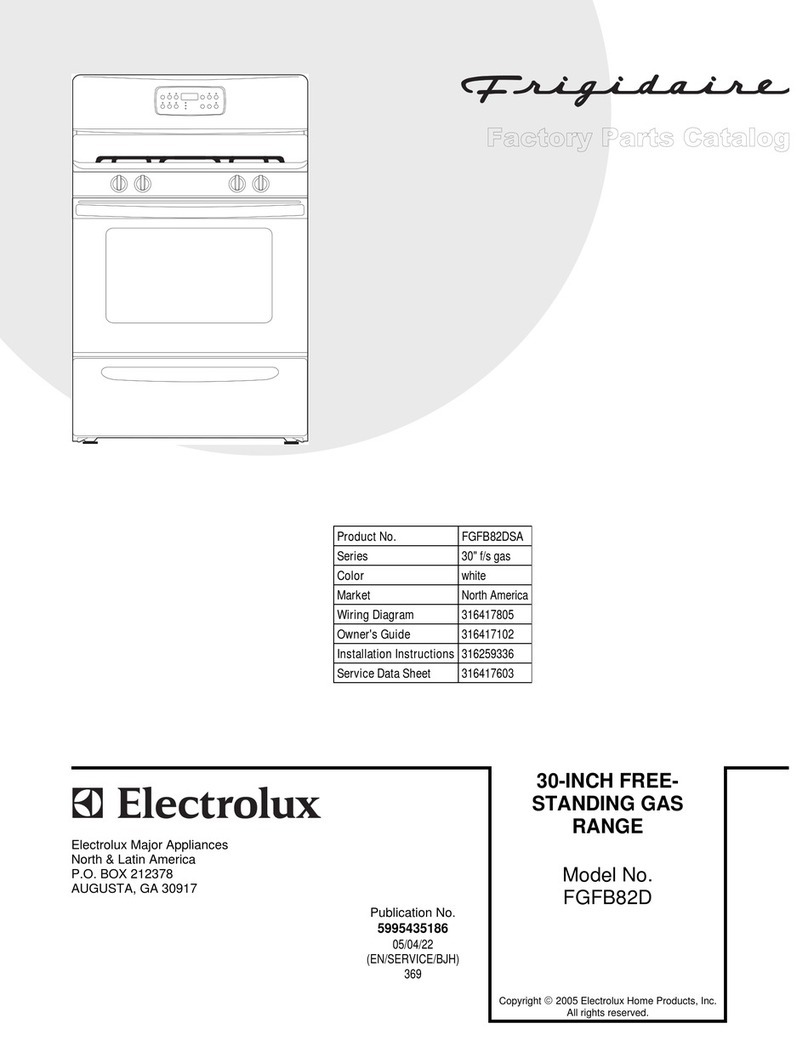 Frigidaire FGFB82D User manual