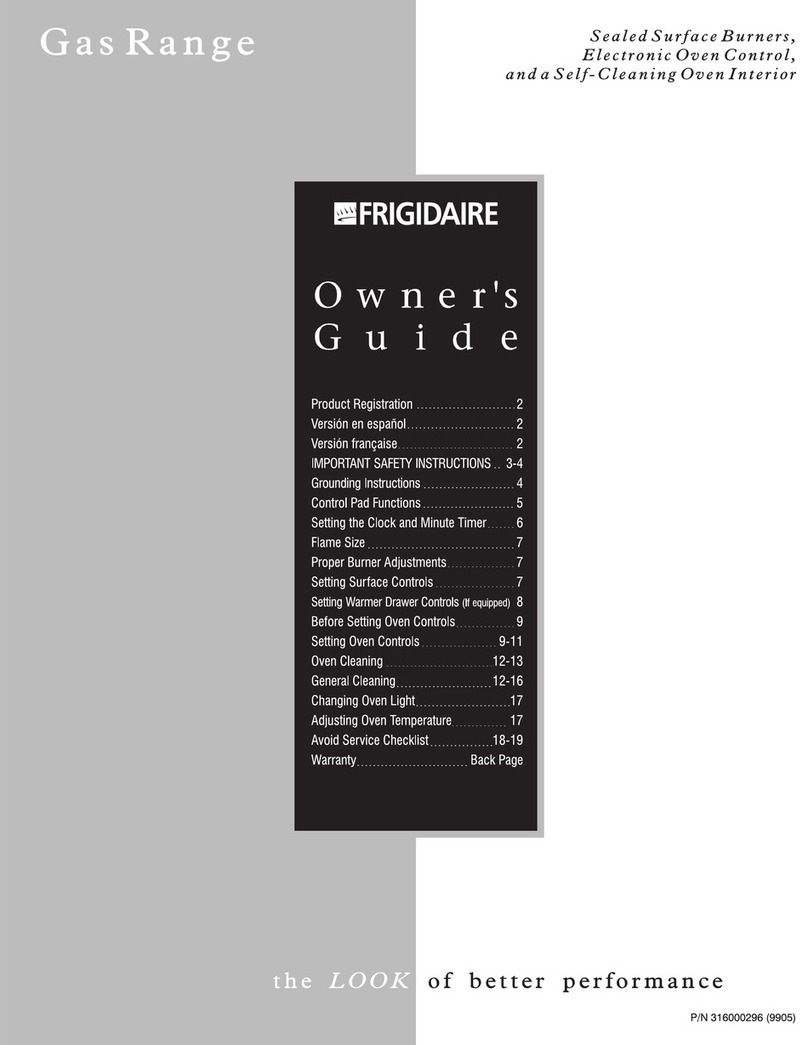 Frigidaire FGFB64CJSA owner's guide