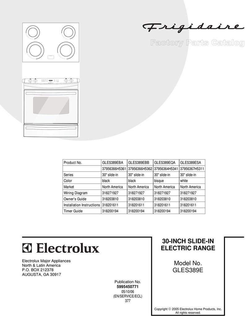 Frigidaire GLES389E User manual