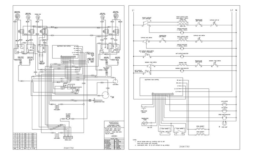 Frigidaire GLEFZ379FCA Wiring diagram