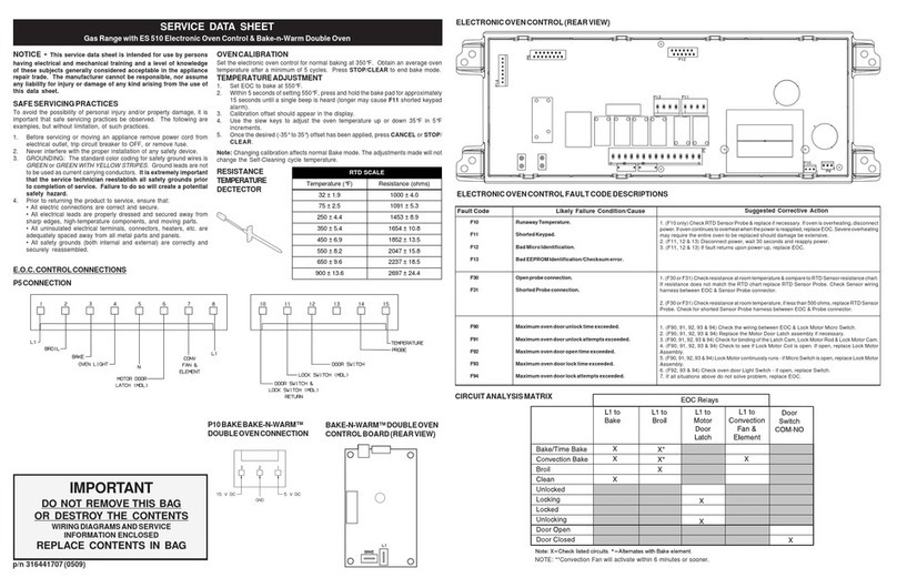 Frigidaire GLGFM96FPWA User guide Frigidaire GLGFM96FPWA User guide