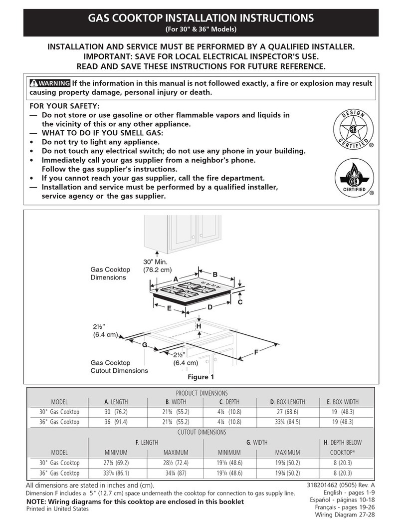 Frigidaire GLGC36S9ESA User manual